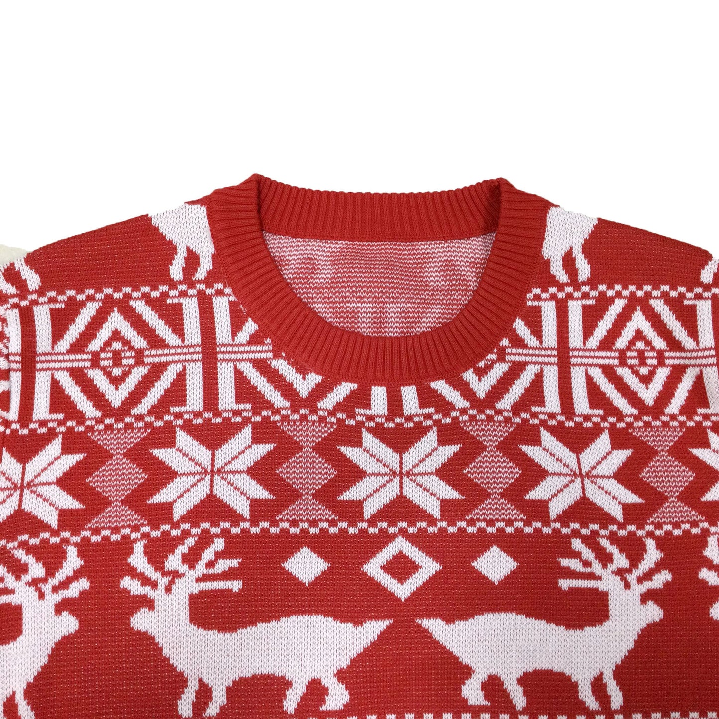 Christmas Fawn Print Pullover Knit Bottoming Sweater