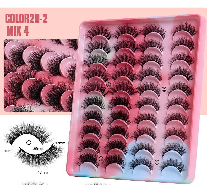 Multi-layer Three-dimensional Artificial Mink Hair Eyelashes Handmade