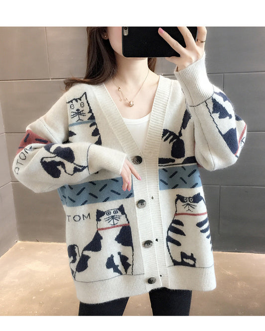 Women's Sweater Cardigan Trendy Loose Fashion