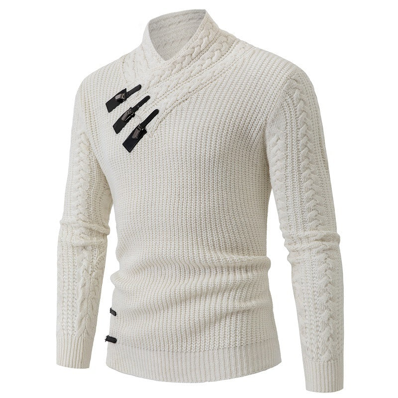 Men's Long-sleeved Knitted Sweater