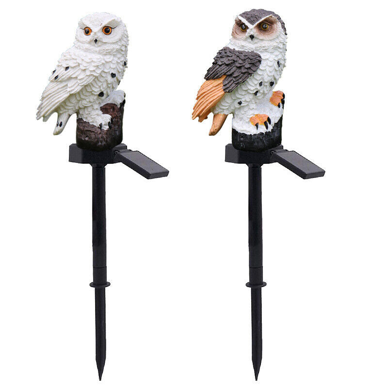 Solar Power LED Owl Parrot Lawn Light Outdoor