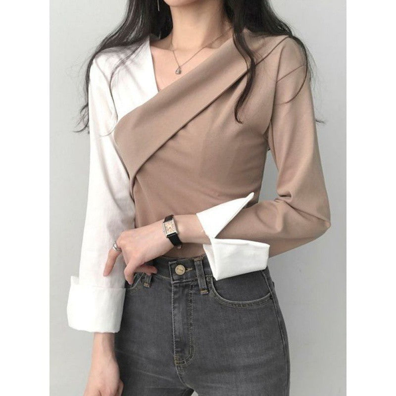 Design Bottoming Shirt Off-the-shoulder Top For Women