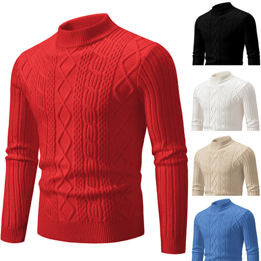 Men's Sweater Twisted Round Neck Pullover