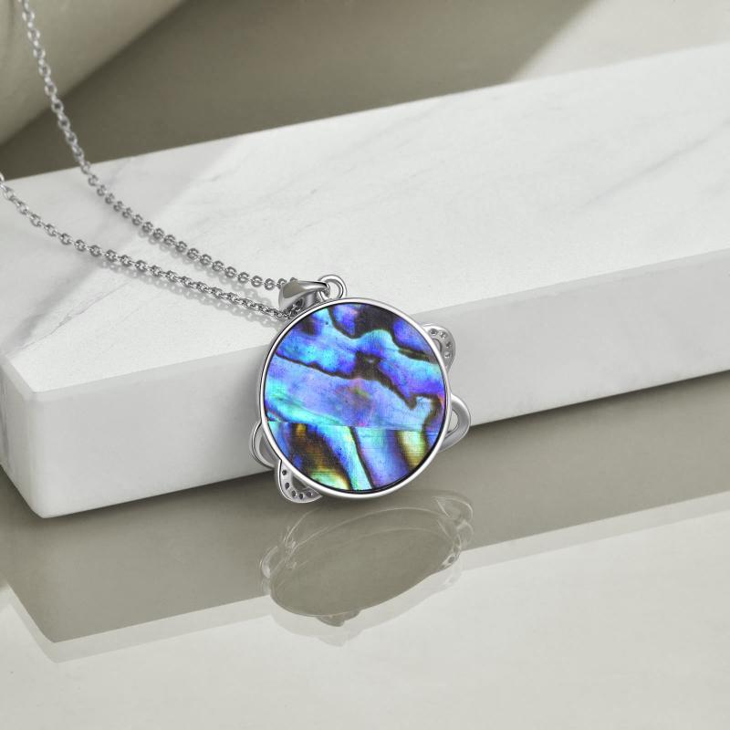 Sterling Silver Universe Planet Sun Moutain Pendant Necklace