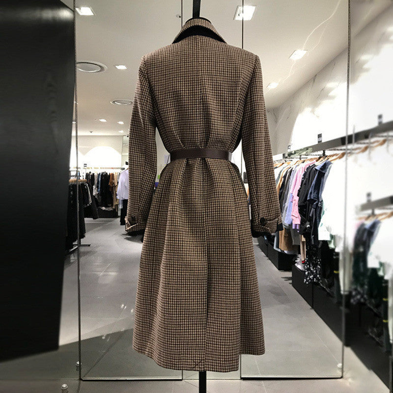 Women's  plaid wool coat