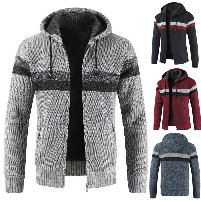 Thickened men's sweater and cardigan