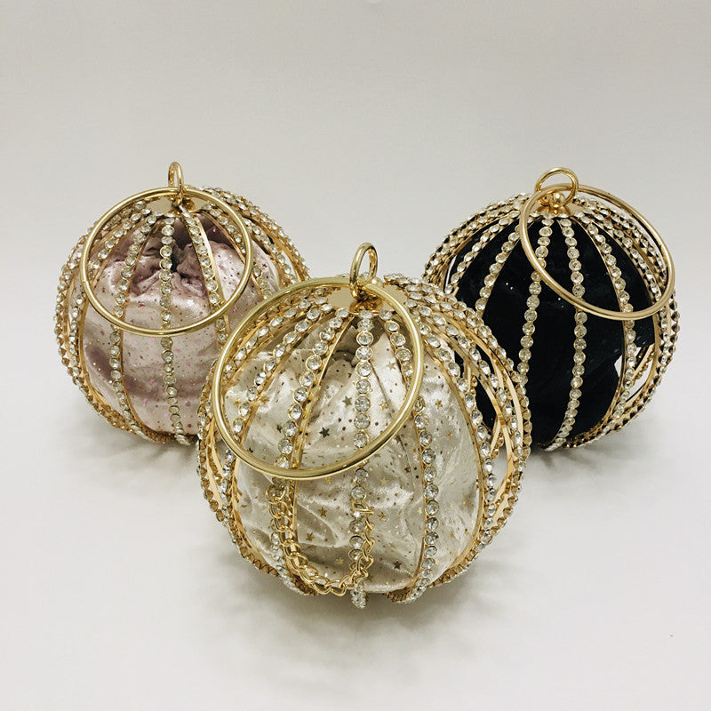 Hollow diamond ball bag