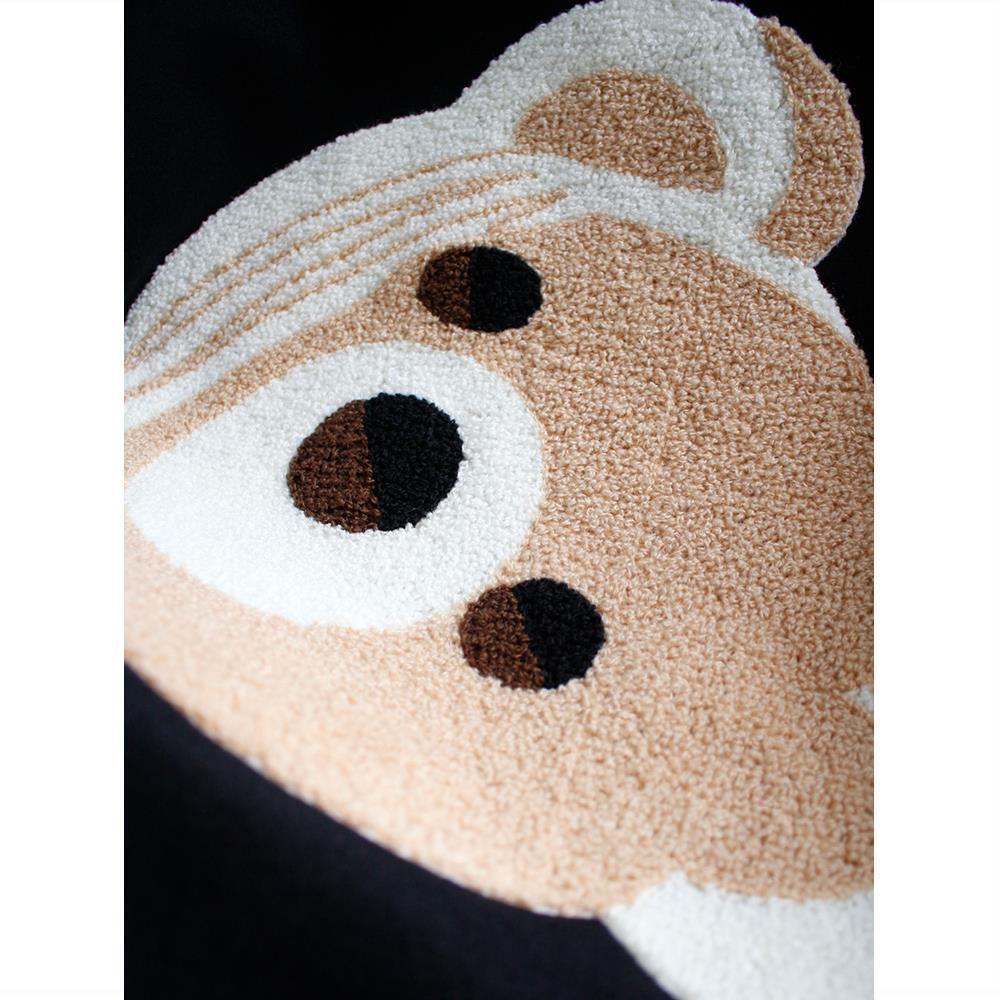 Bear head embroidery Women's cardigan