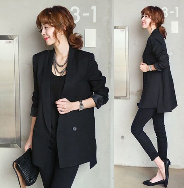 Female Notched Collar Asymmetrical Chic  Blazer