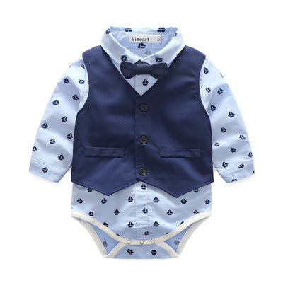 Young boy bow tie gentleman vest