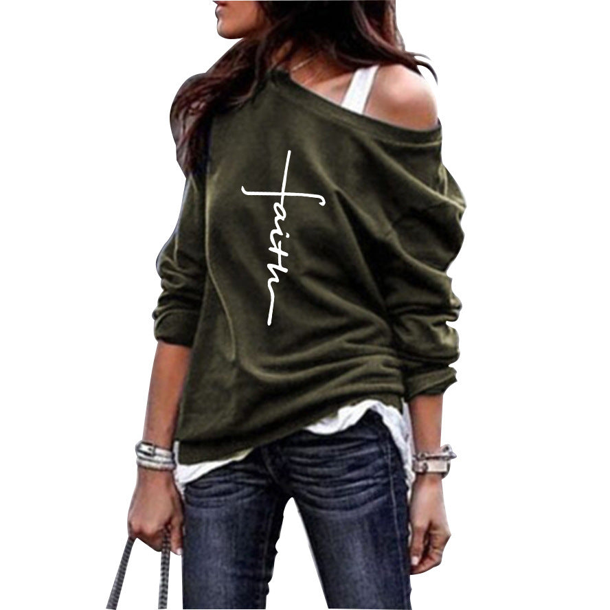 New Style Printed Blouse Casual Plus Size Sweater Women