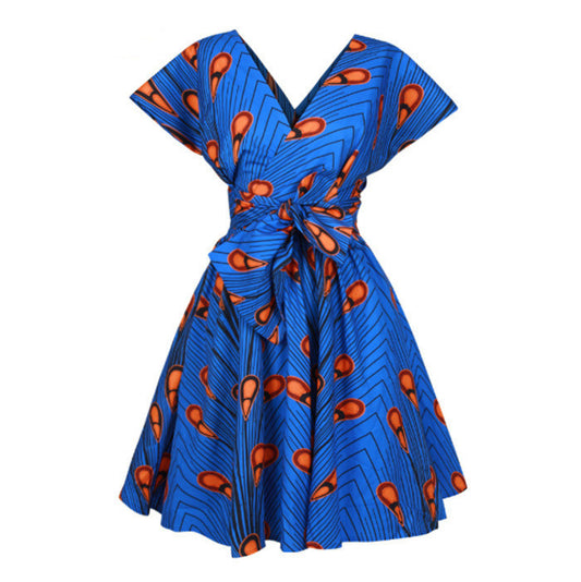 African Women Summer Sexy Printed Dress