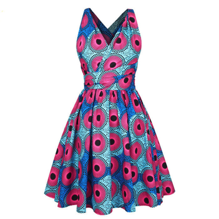 African Women Summer Sexy Printed Dress