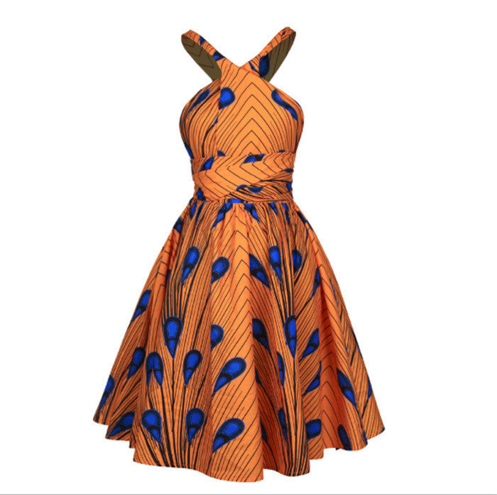 African Women Summer Sexy Printed Dress