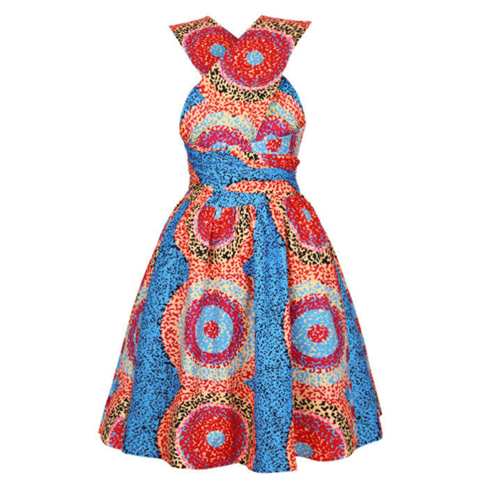 African Women Summer Sexy Printed Dress