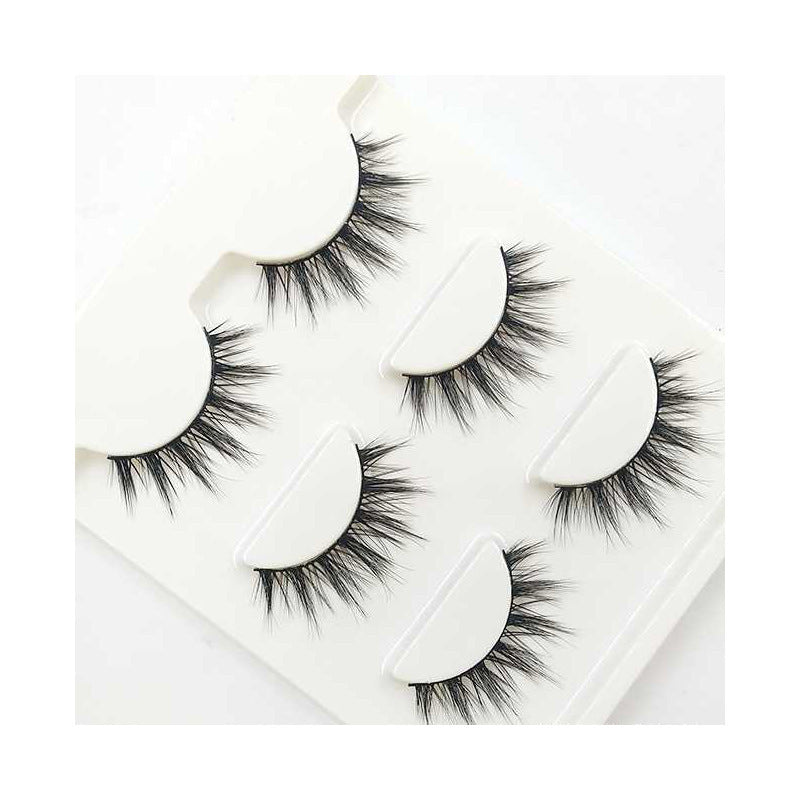 Handmade Natural Cross False Eyelashes