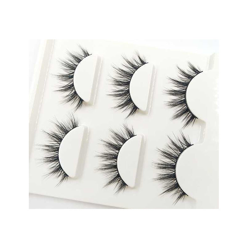 Handmade Natural Cross False Eyelashes