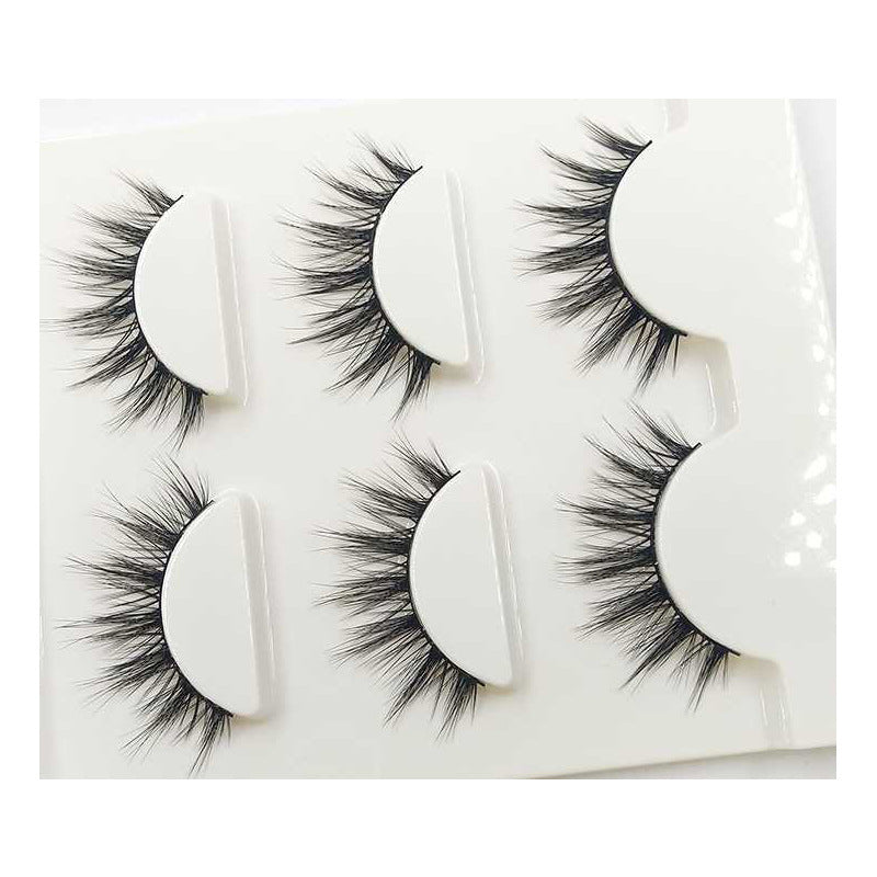 Handmade Natural Cross False Eyelashes