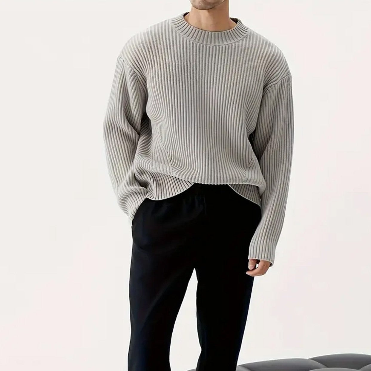 Round NeckTrendy Sweater Men