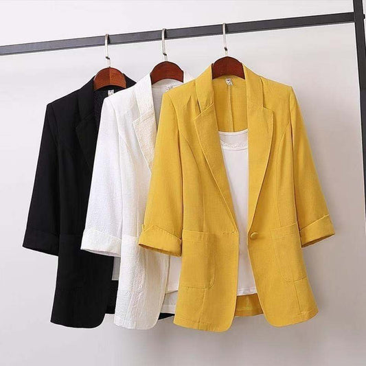 Short Blazer Coat Women'S Leisure  Slim Fit