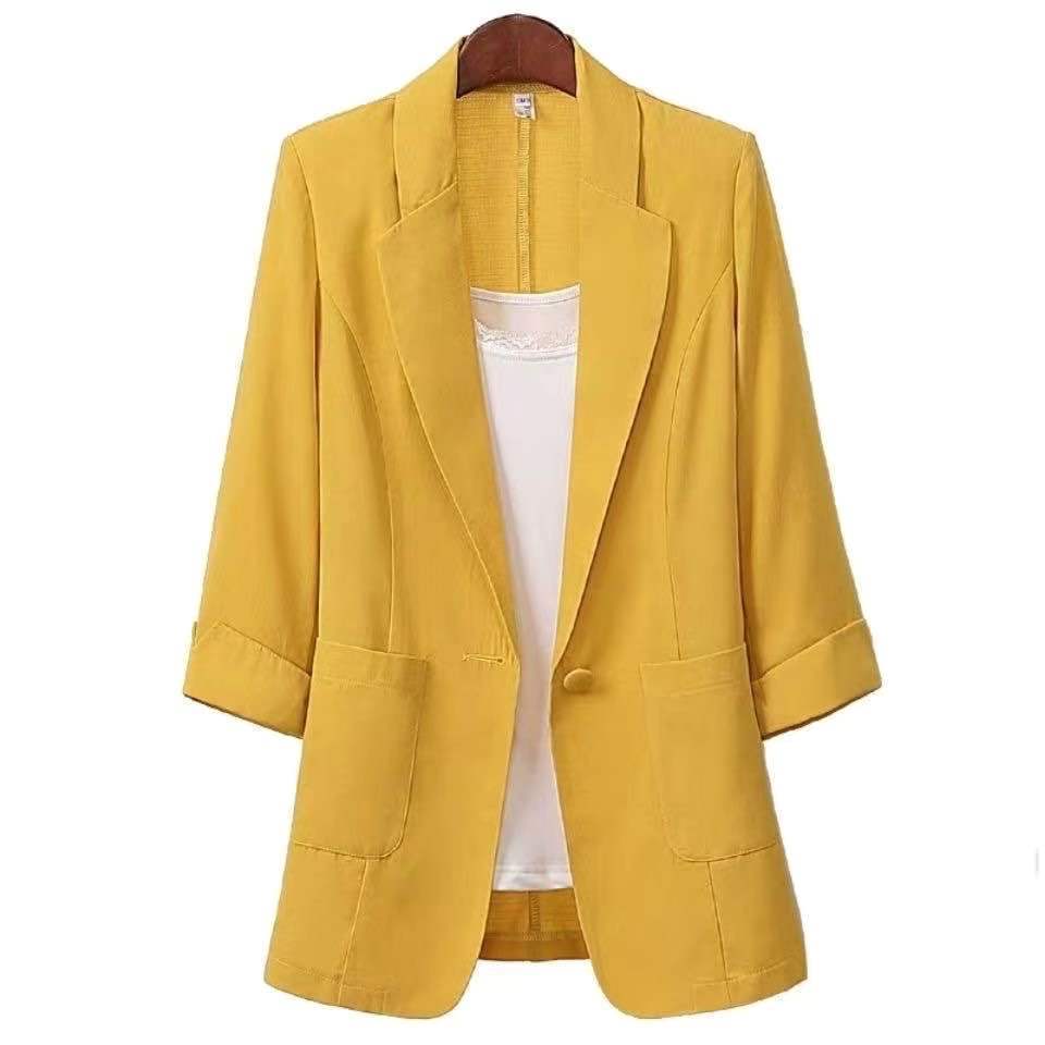 Short Blazer Coat Women'S Leisure  Slim Fit