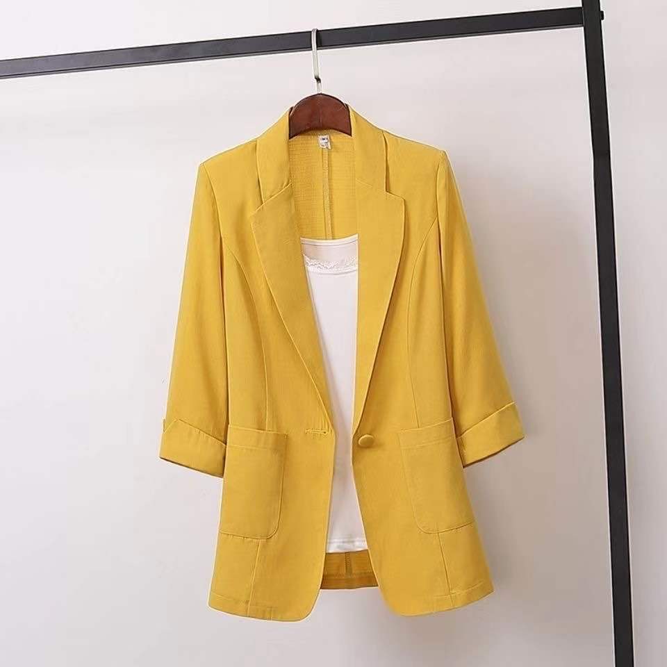 Short Blazer Coat Women'S Leisure  Slim Fit