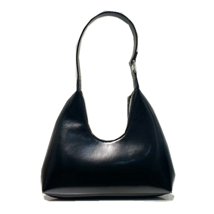 Cowhide Retro U-shaped  Handbag