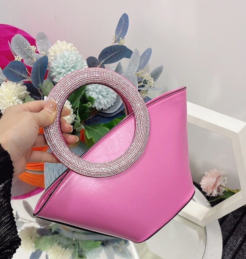 Diamond Round Handle Portable  Bag