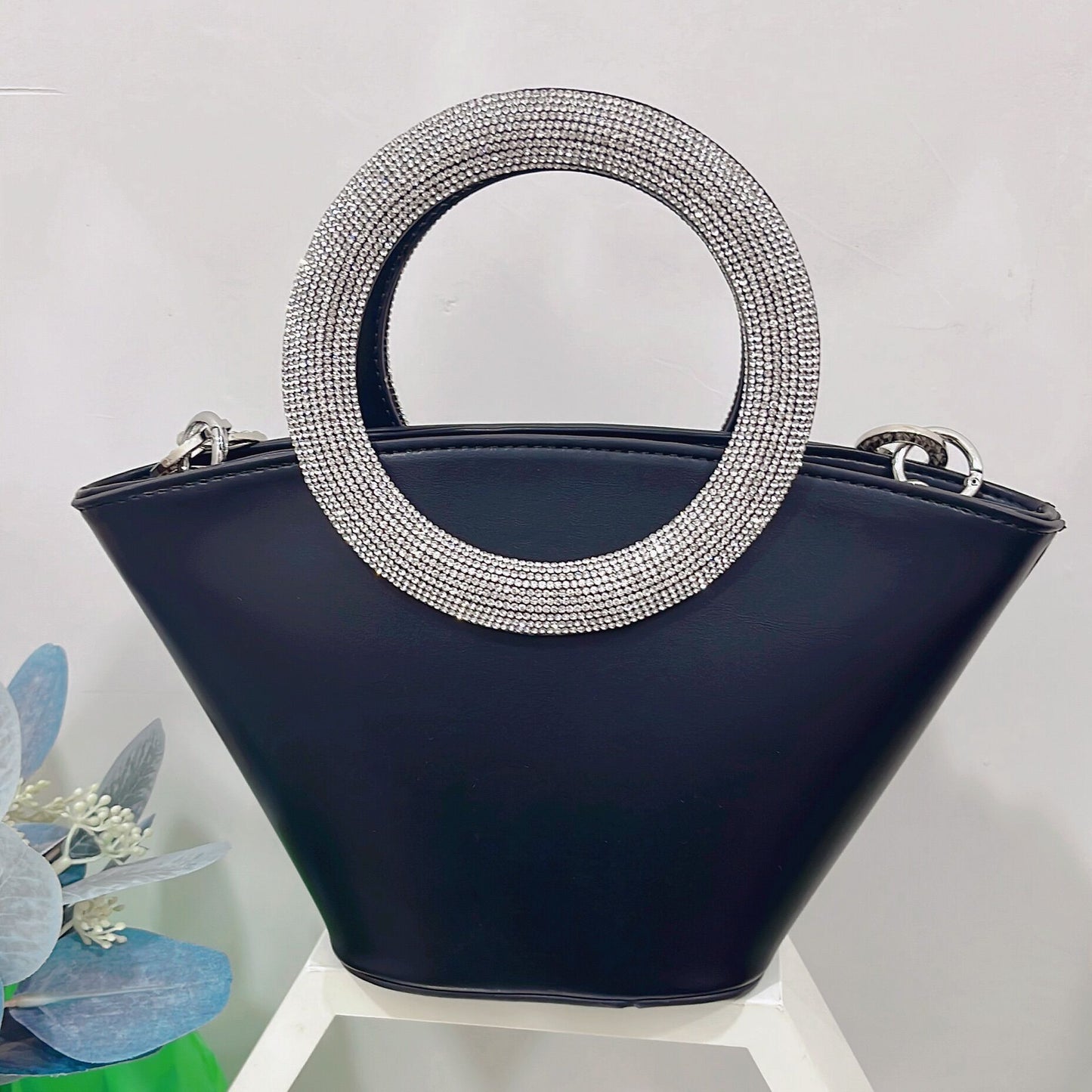 Diamond Round Handle Portable  Bag