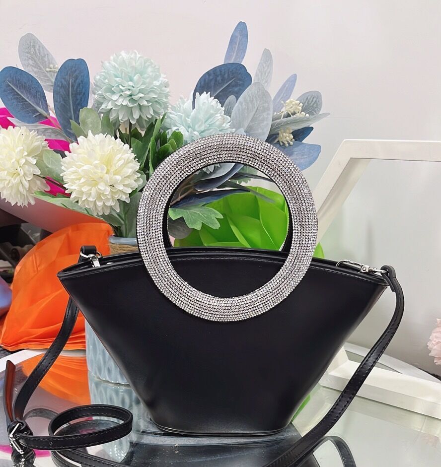 Diamond Round Handle Portable  Bag