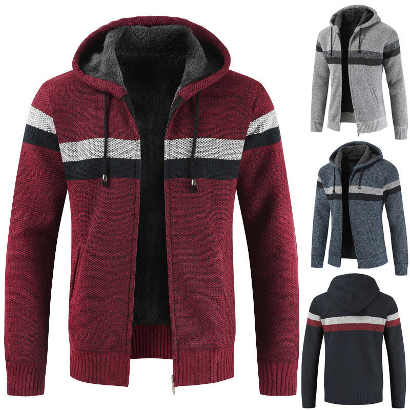 Thickened men's sweater and cardigan