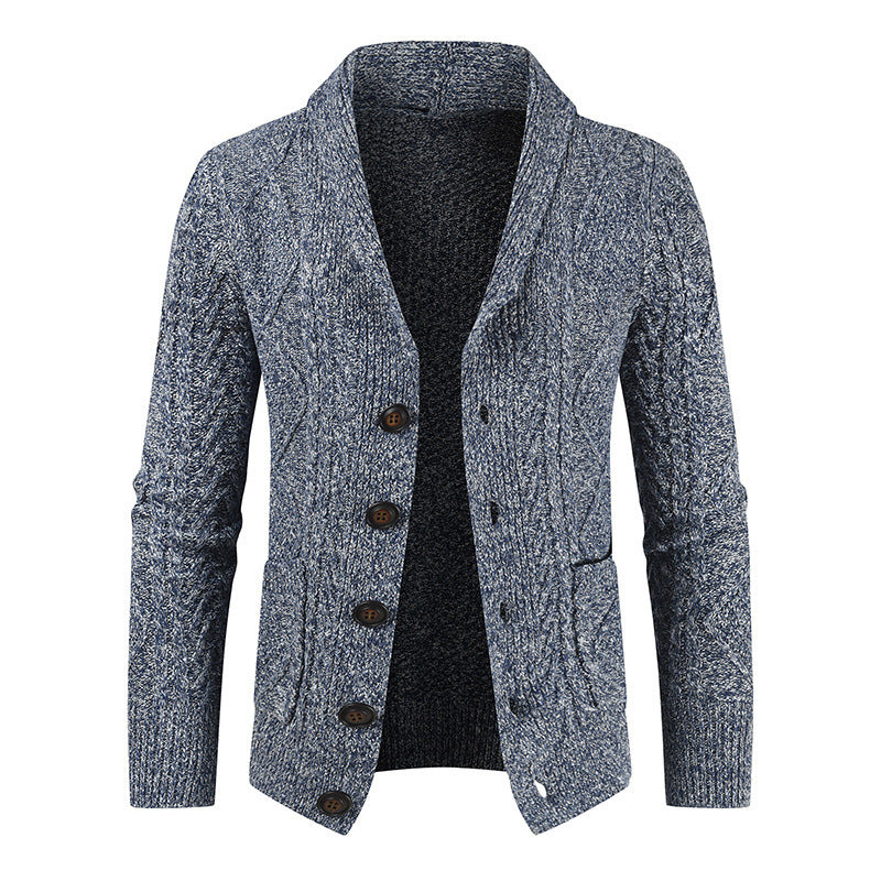 Chain Link Knit Cardigan Men's Fashion Loose Jacket Men