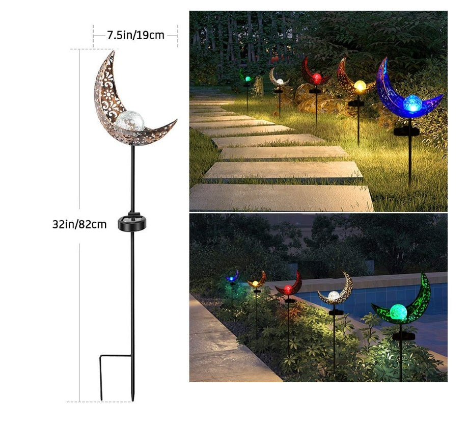 LED Solar Flame Light Metal LED Garden Light Flame