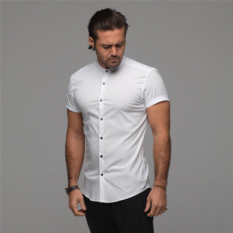 Mens Short Cool Casual Fashion Breathable Shirt