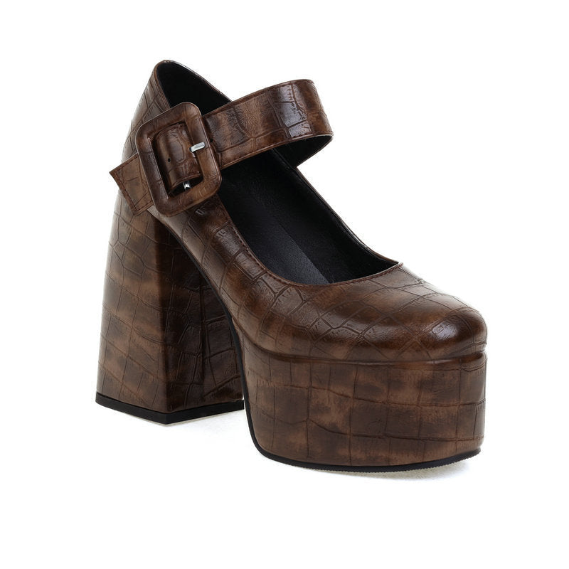 Sweet Cool Mary Jane Square Toe High Heels