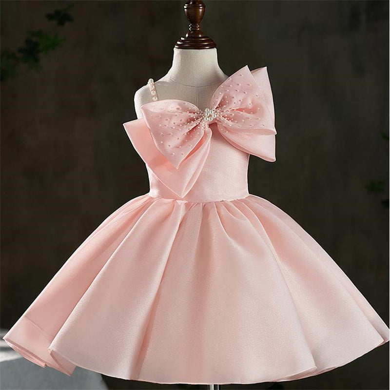 Western Style High-end Flower Girl Wedding Birthday Party Piano Playing Dress