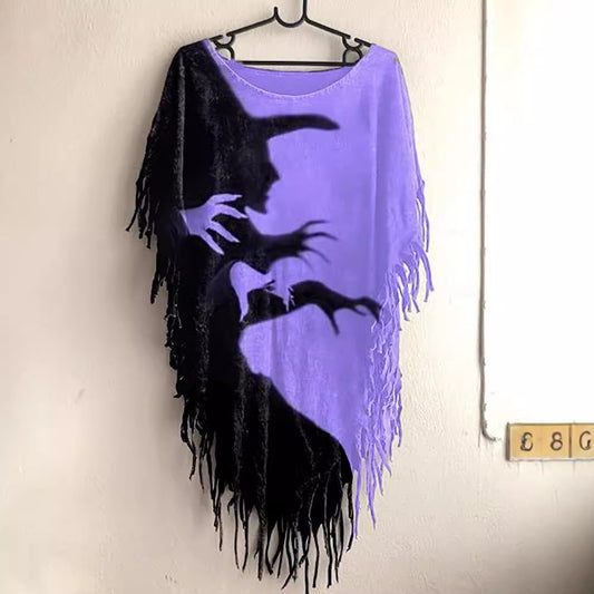 New Autumn Printed Tassel Cloak