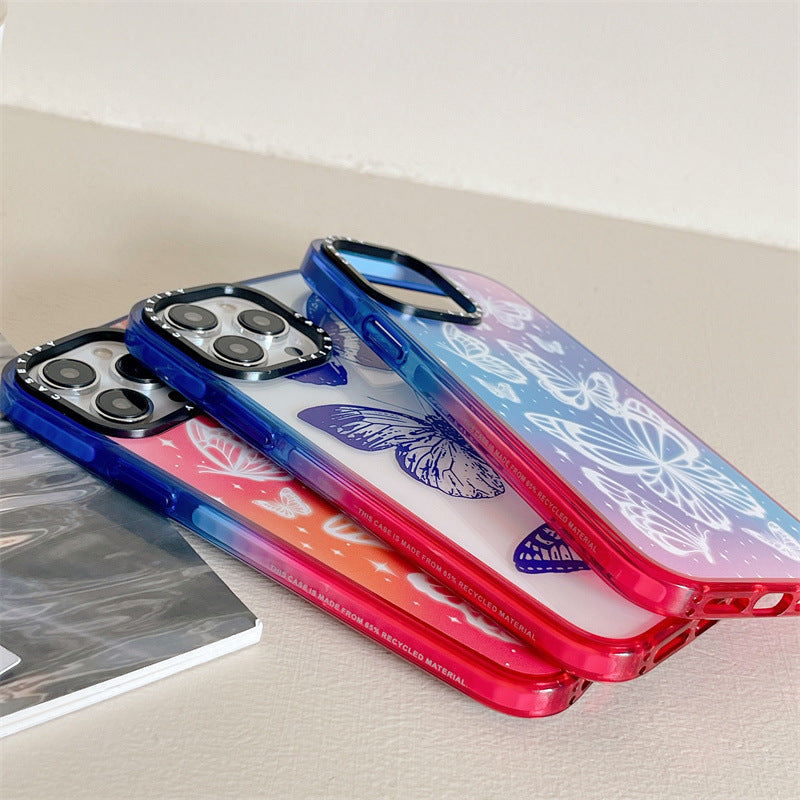 Graffiti Gradual Change Creative Butterfly Mobile Phone Shell