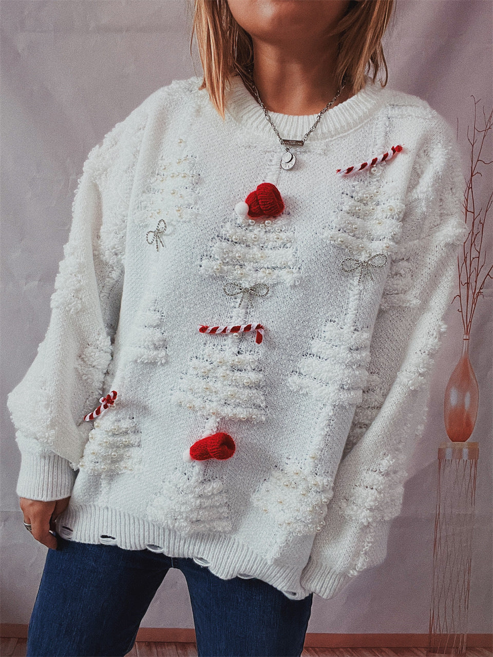 Handmade New Year Holiday Sweater Pullover