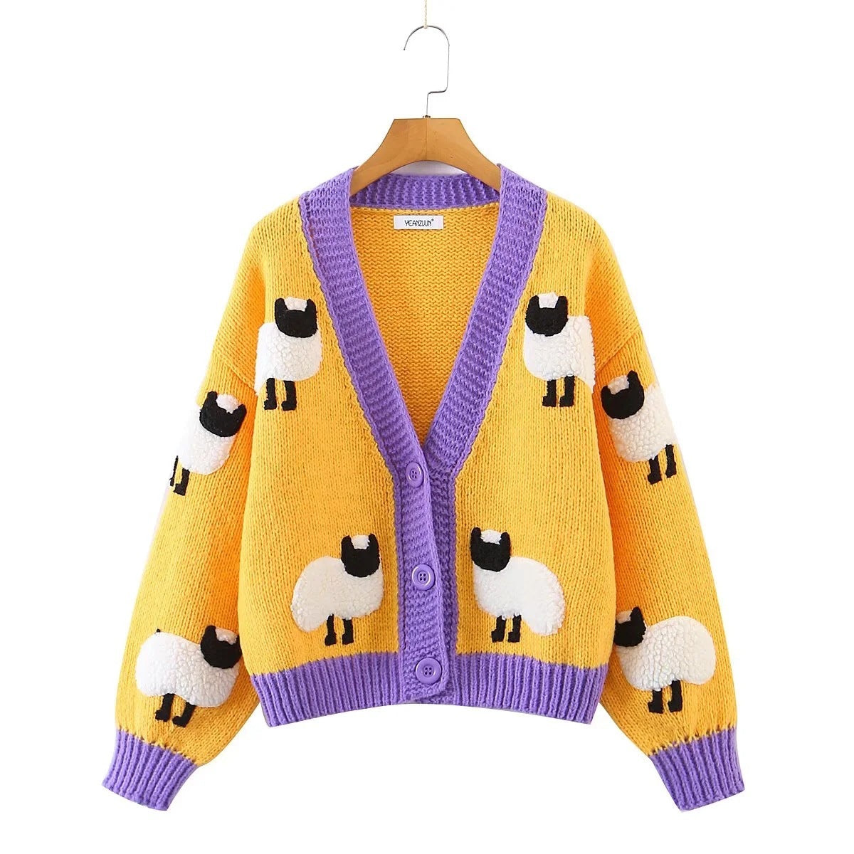 Temperament Commute Cardigan Cartoon Knitted Coat Sweater Women