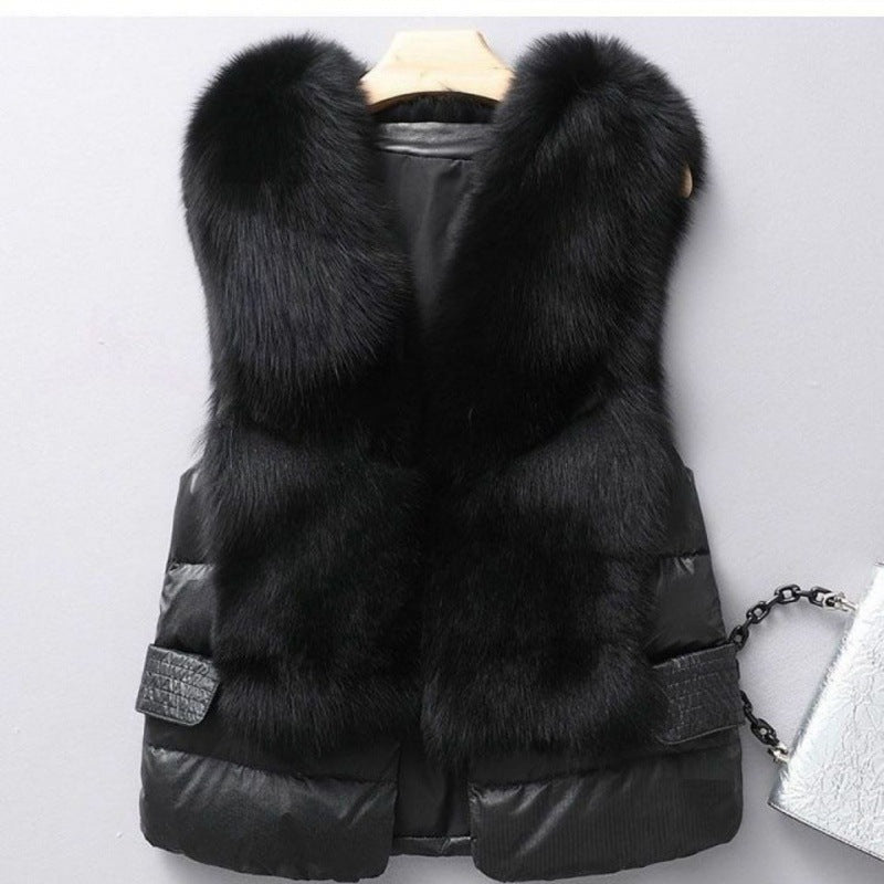 Winter Short Down Jacket Women's Imitation Fox Fur