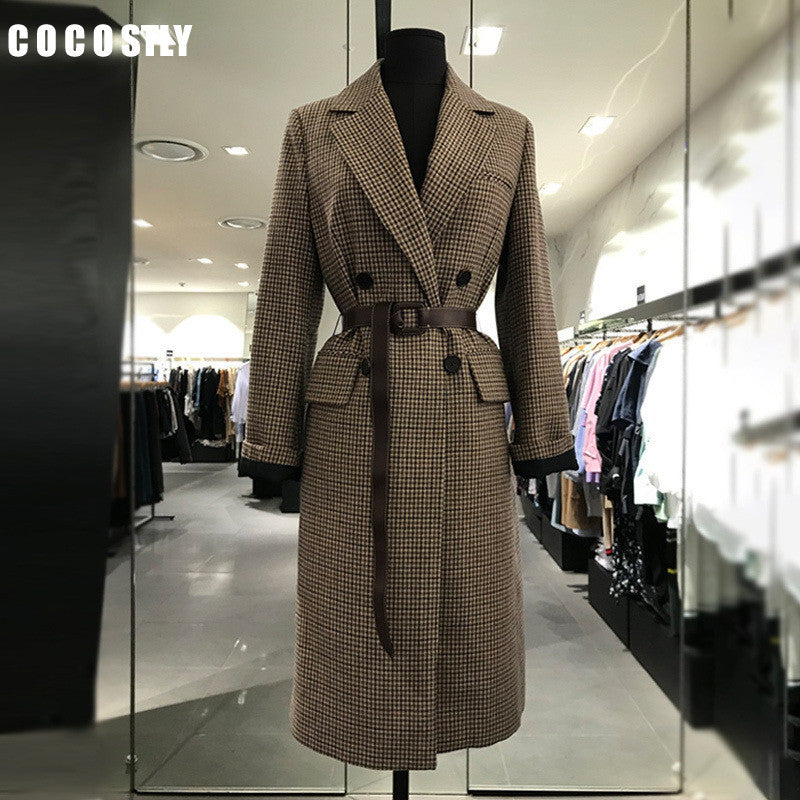 Women's  plaid wool coat