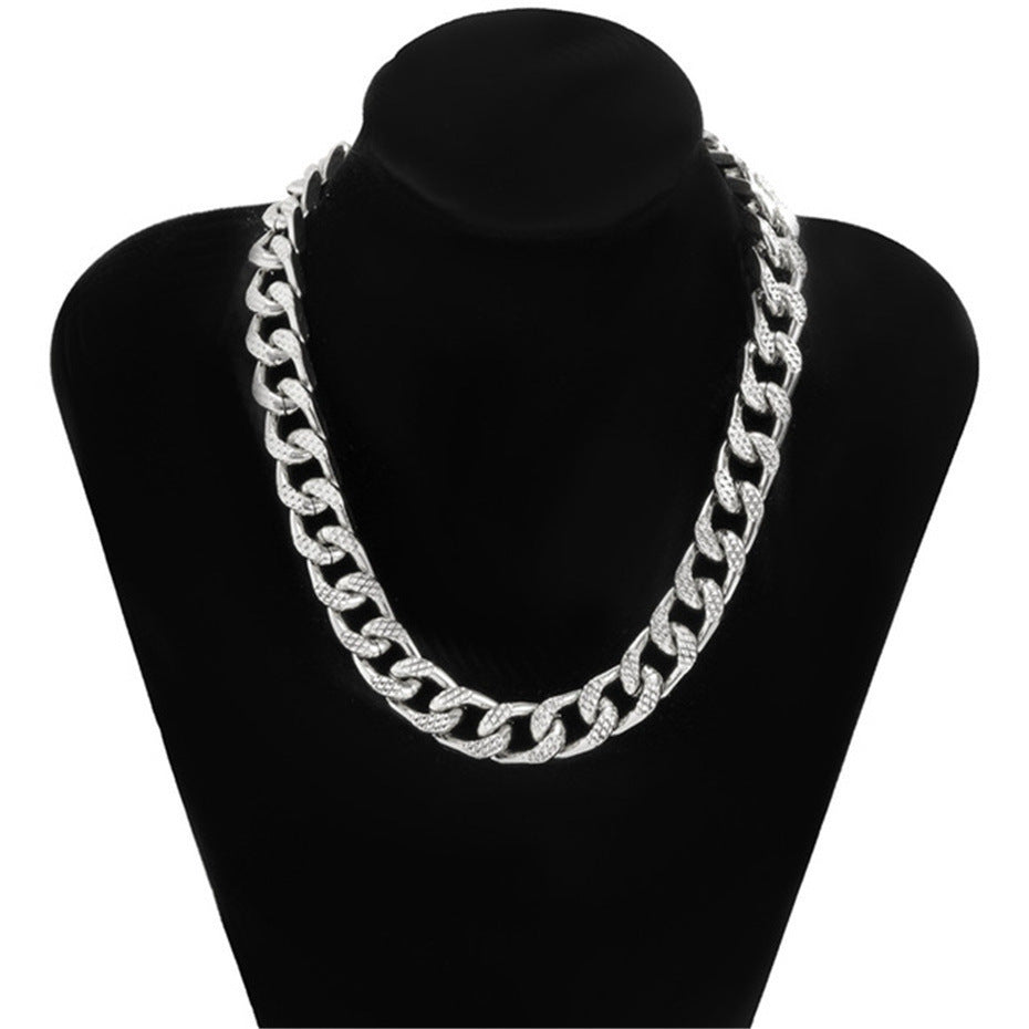 Aluminum Zipper Grinding Angle Chain Lantern Chain Women's Necklace