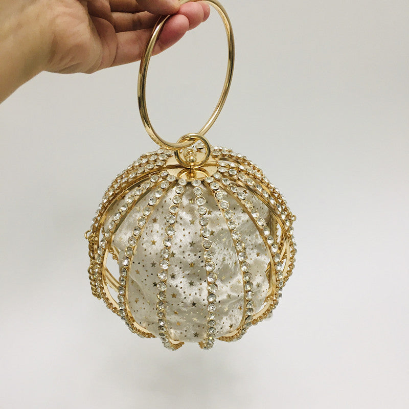 Hollow diamond ball bag