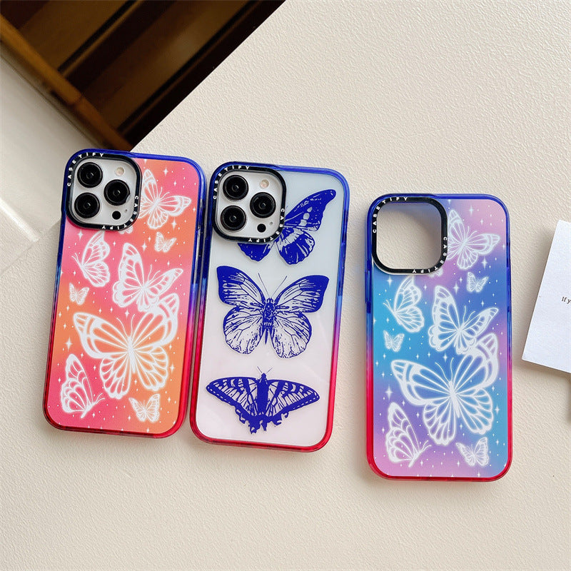 Graffiti Gradual Change Creative Butterfly Mobile Phone Shell