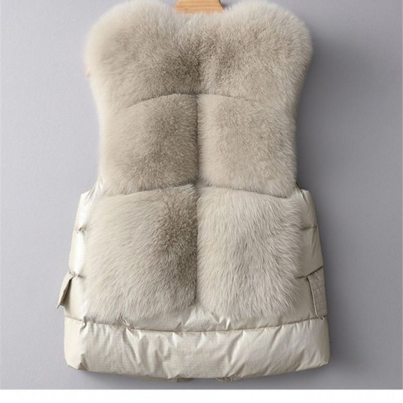 Winter Short Down Jacket Women's Imitation Fox Fur