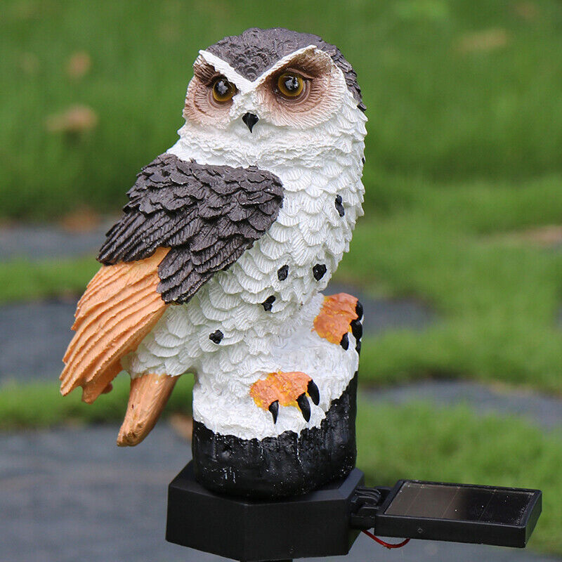 Solar Power LED Owl Parrot Lawn Light Outdoor