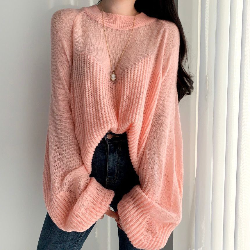 Artistic Sense Of Lantern Sleeve Knit  Women's Sweater