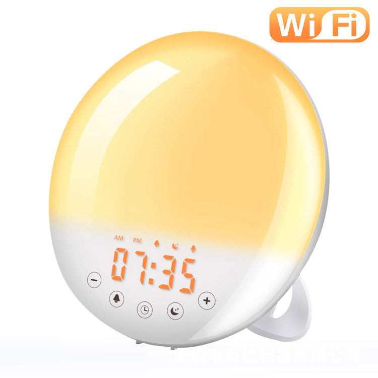 Wifi voice control smart wake-up light alarm clock