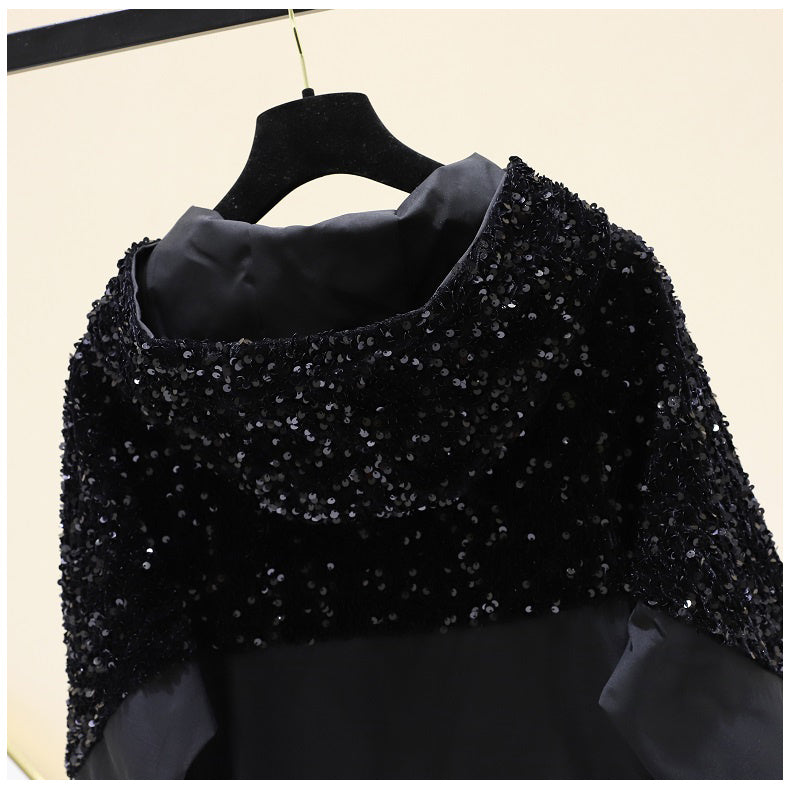 Fashionable And Simple Ladies' Waist Sequined Jacket